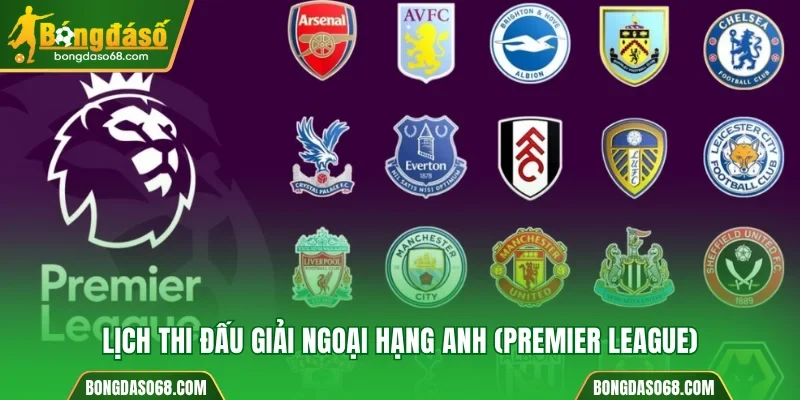 Lịch thi đấu Bongdaso giải Ngoại Hạng Anh