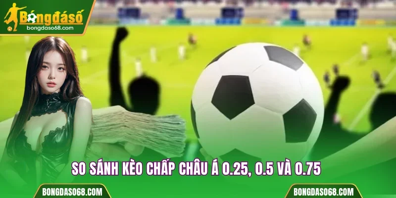 So sánh kèo châu Á 0.25, 0.5 và 0.75